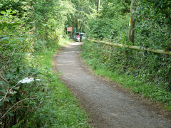 Penllwyn Tramroad at Railway Cottages, Wattsville, August 2012